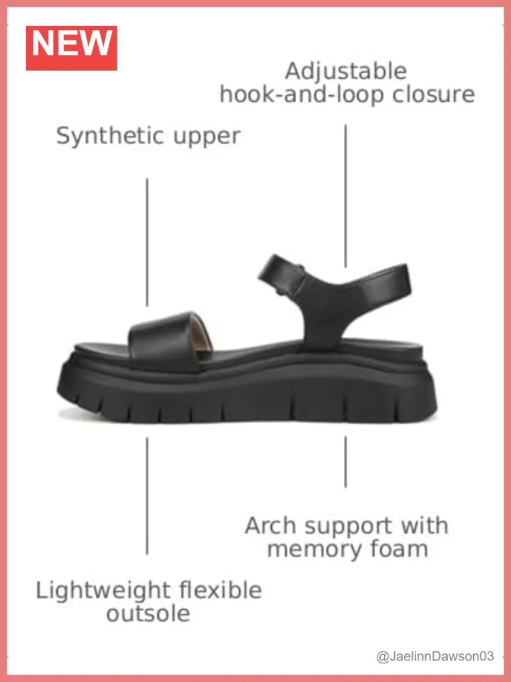 Women's Chunky Platform Sandals with Arch Support